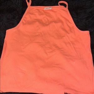 Peach cropped top